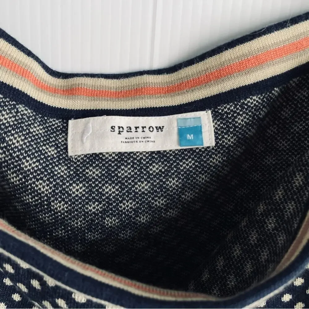 Anthropologie Sparrow Merino Wool Blend Skirt Size Medium polka dot